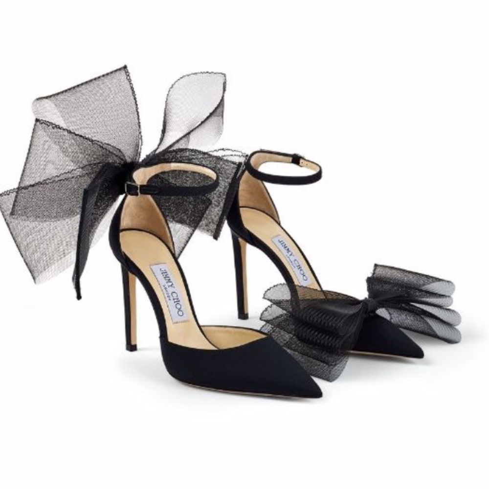 Jimmy Choo - Averly Bow Pumps, Black - 36.5 - Picture 1 of 7